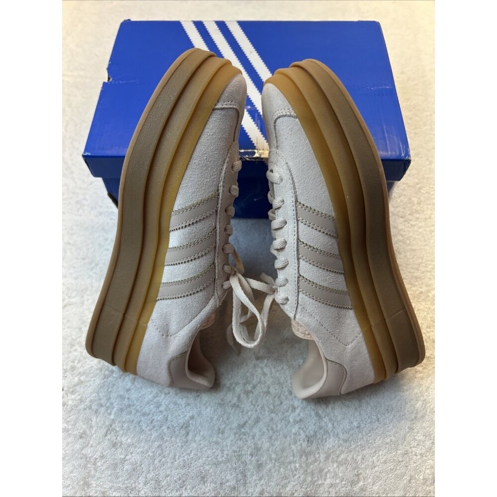 Adidas Gazelle Bold J Cream Tan Gum Sole Women SZ 5.5 New in Box - Picture 3 of 7